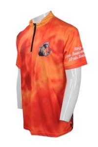 P787 供應熱升華Polo衫 訂制領口拉鏈款熱升華Polo衫 保齡衣 保齡球隊衫 制服公司